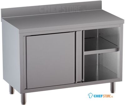 Diamond TA126D-SA2 Neutrale werktafelkast, met schuifdeuren, met achteropstand