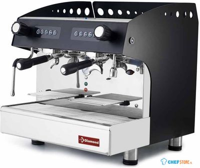 Diamond Espresso apparaat 2 groepen, automatisch - ZWART | COMPACT/2EB 1