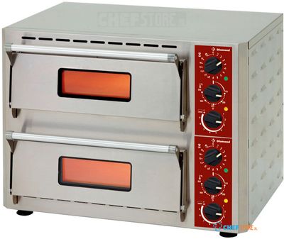 Elektrische pizza oven | 2 Kamers (3+3 kW) | 430x430xh100mm | PIZZA-QUICK/43-2C | Diamond 1
