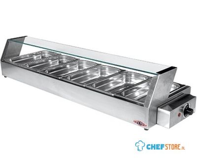 Warmhoudvitrine (Cap.Gn1/3X6-40Mm) | Stilfer | 527012