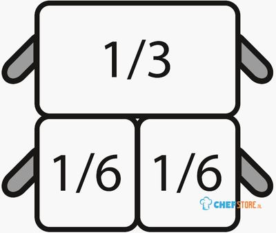 SARO E7/CPCEXF Pasta Basket Set: 2 X 1/6 GN + 1 X 1/3 GN - 423-4025 1