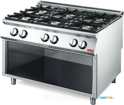 Gasfornuis met 6 branders VS70/120PCG | Gastro M 700 | GN082