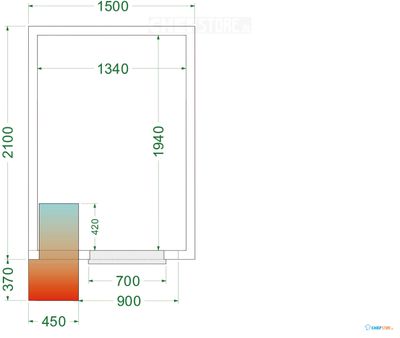 TEFCOLD Koelruimte (Compleet met Monoblock) - CRPF1521