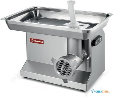 Diamond Hakmolen in R.V.S. N° 22, tafelmodel, Ø 4,5 mm, 200 kg/h | TCX32/ND 1