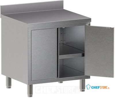 Diamond TA87D-SA4 Neutraal werktafelkast met draaideuren, met achteropstand