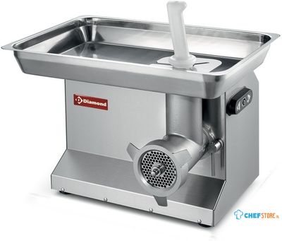 Diamond Hakmolen in R.V.S. N° 22, tafelmodel, Ø 4,5 mm, 200 kg/h | TCX22/NC 1