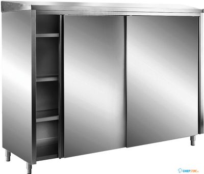 SARO RVS Opbergkasten met Schuifdeuren AISI 430 Schuin Dak 1000x700 - 700-8160 1