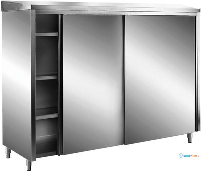 SARO RVS Opbergkasten met Schuifdeuren AISI 430 Schuin Dak 1200x700 - 700-8165 1