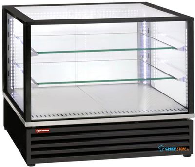 Gekoelde Vitrine Tafelmodel | B=79cm | R290, milieuvriendelijk | Geforceerd | Zwart | VRDP-B1-R2 1