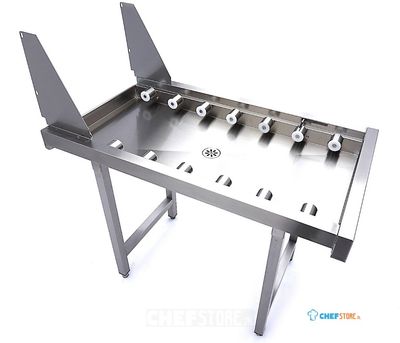 Maxima Afvoer Rollertafel van RVS - voor Korventransport Vaatwasser - 09240121