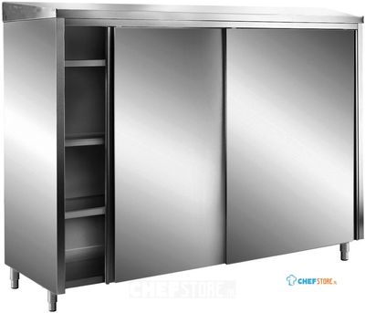 SARO RVS Opbergkasten met Schuifdeuren AISI 430 Schuin Dak 1800x700 - 700-8180