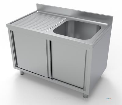 700 Spoeltafel Schuifdeuren Rechts, combisteel 7333.0905 1