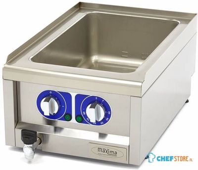 Maxima Bain Marie - Enkel - 60 cm Diep - met Tapkraan - Elektrisch - 09391680