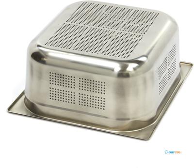 Maxima Gastronorm Bak - 2/3 GN - 15 cm Diep - RVS - Geperforeerd - 09367672