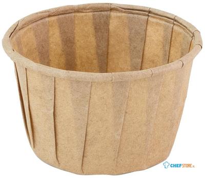 Sier Disposables Souffle Bakje (FSC® Papier) Rond Bruin 1.25oz / 37ml ø50 X H31mm (doos 200) - HZ718