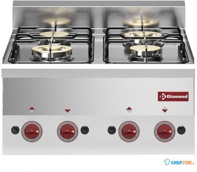 Gasfornuis 4 Branders -Top- - Diamond G60/4F6T-N 1