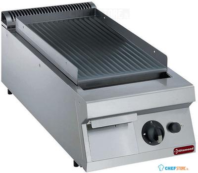 Diamond Bakplaat op gas met geribde plaat -TOP- | G22/PR4T-NE 1