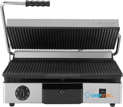 MilanToast Contactgrill Geribbeld/Geribbeld - 420075