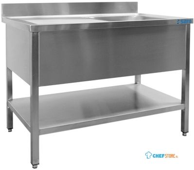 SARO Spoeltafel met 1 Wasbak Rechts 700 mm Diepte 1000 Mm - 700-2505R 1