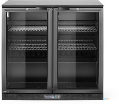 Arktic 236895 Backbar koelkast met dubbele deur, , 158L, Zwart, 220-240V/160W, 900x530x(H)870mm