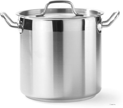 Kookpan Hoog - met Deksel - HENDI - Profi Line - 6L - Diameter 20 cm - Hoogte 19 cm - 832202