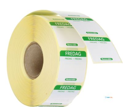 HENDI 850626 Voedselveiligheidsstickers, multifunctioneel, eenvoudig verwijderbaar , , Vrijdag, Groen, 1000 st., 25x25mm