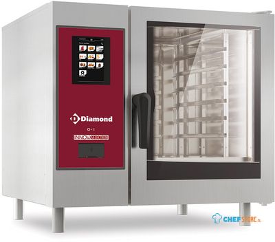 Diamond SBET/06S Elektrische oven."TOUCH" met boiler, stoom en convectie 6xGN 1/1+ Cleaning
