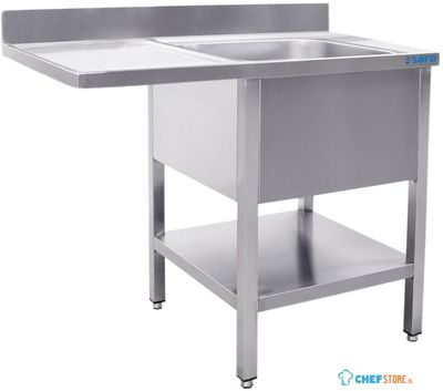 SARO Spoeltafel met 1 Wasbak Rechts 700 mm Diepte 1400 Mm - 700-2605R