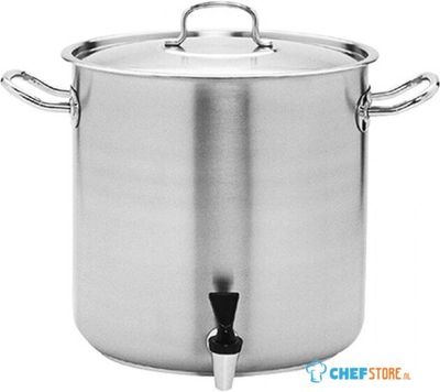 Kookpan M/kraan Ø32cm, Pujadas, 24liter, RVS, 720285 1