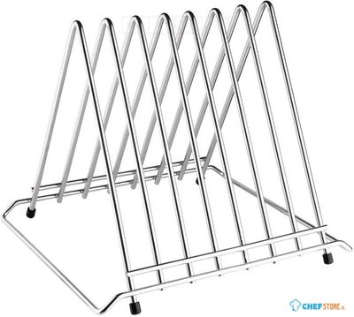 Hygiplas Heavy-Duty RVS Snijplankrek 7 Sleuven - Hygiplas CH052