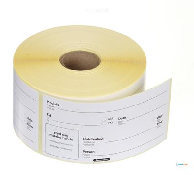 HENDI 850657 Houdbaarheidsstickers, multifunctioneel, eenvoudig te verwijderen, , Wit, 500 st., 100x50mm