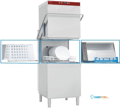Kapvaatwasser met doorlopende ontharder | Mand 60x50 cm | DCR37/6-AC | Diamond 1