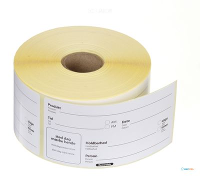 HENDI 850657 Houdbaarheidsstickers, multifunctioneel, eenvoudig te verwijderen, , Wit, 500 st., 100x50mm