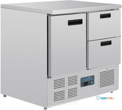 Gekoelde werkbank | 1 deur, 2 laden | 1/1GN | Motor onder | Polar U637