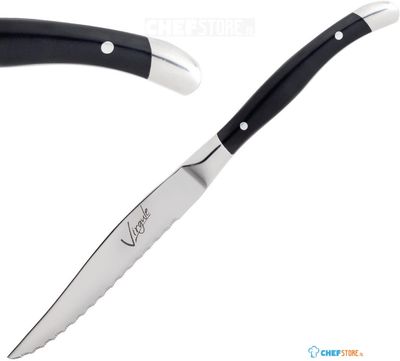 Virgule steakmessen zwart | DM247