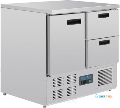 Gekoelde werkbank | 1 deur, 2 laden | 1/1GN | Motor onder | Polar U637