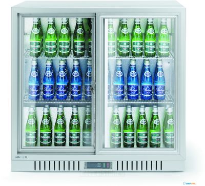 Arktic 236918 Backbar koelkast met schuifdeuren, , 150L, Zilver, 220-240V/160W, 900x520x(H)840mm