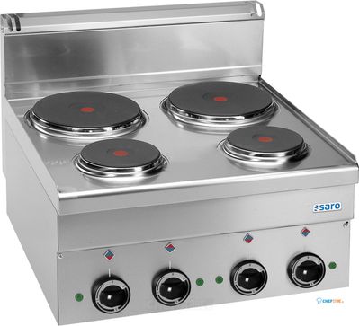 SARO Elektrisch Fornuis 4 Velden Tafelmodel 600 Line Model E46 - 504-1060 1