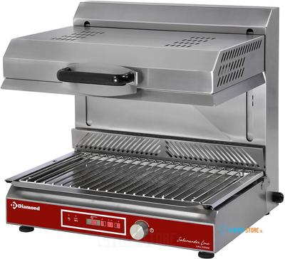 Diamond Elektronische Glaskeramische Salamander, Verplaatsbaar Plafond, 2 Kookzones (digit) - SA/60VC-DIG 1