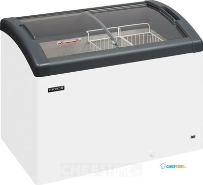 Elcold DIEPVRIESKOFFER met GEBOGEN GEBOGEN GLAZEN GLIJDEKSELS - FOCUS 106