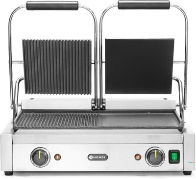 Hendi Contactgrill dubbel links glad rechts geribd 3600W | 263907 1