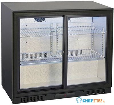 Prokoeling Budget Bardisplay - Zwart - 2 Schhuifdeuren - PK206.004