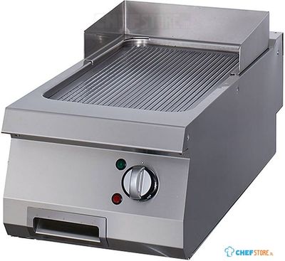Maxima Heavy Duty Grillplaat - Gegroefd Chroom - Enkel - 70 cm Diep - Elektrisch - 09395048
