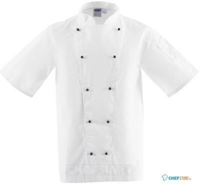 Whites Chicago unisex koksbuis korte mouw wit XL | DL711-XL