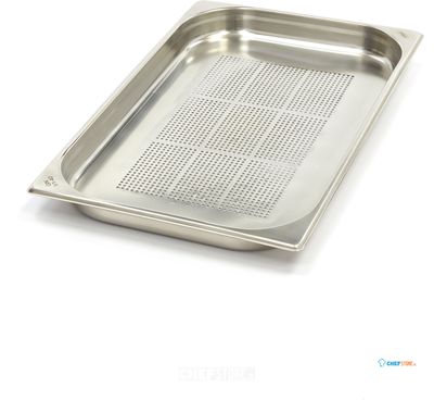 Maxima Gastronorm Bak - 1/1 GN - 4 cm Diep - RVS - Geperforeerd - 09367601