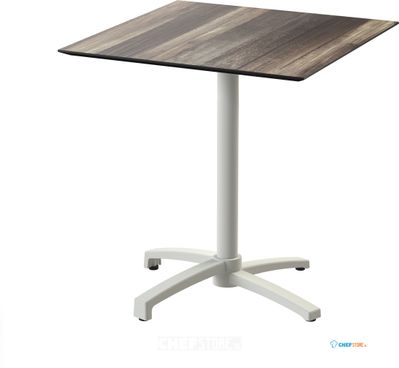 Essentials X Cross Terrastafel Zand Frame + Tropical Wood HPL 70x70 cm - 110091277