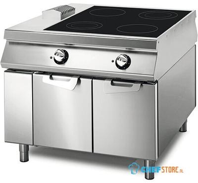 Induction Plate With 4 Plates On Cabinet With Doors,  Two-Sided Panel Control, Virtus VS110100IND 1