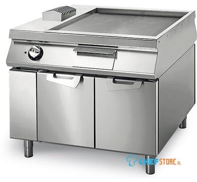 Electric Griddle Smooth On Cabinet With Door, Two-Sided Panel Control, Virtus VS110100FTE 1