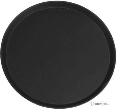 Cambro Camtread rond antislip glasvezel dienblad zwart 40,5cm | DM782