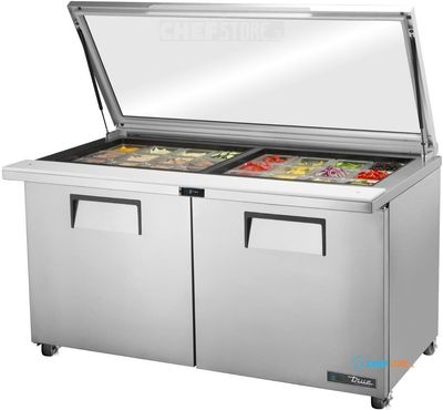 True Koelkast met Glazen Deksel Tssu-60-24m-B-St-Fglid - FB013